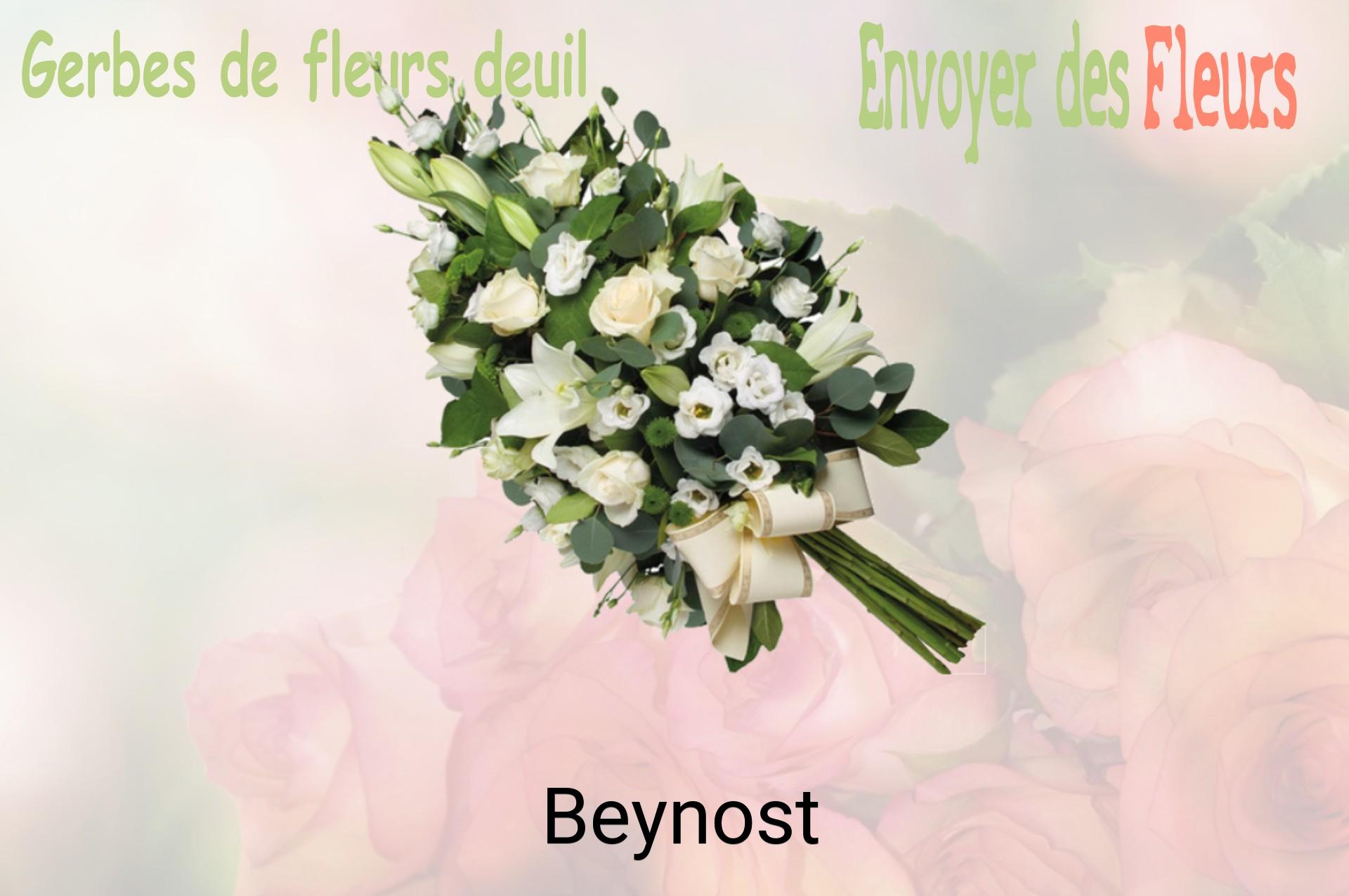 Gerbe de fleurs de deuil livrée à Beynost